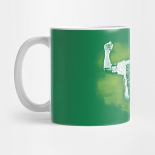 messi watercolor green Mug